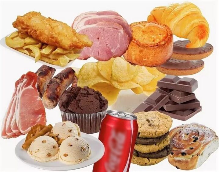 Harmful foods are prohibited during weight loss