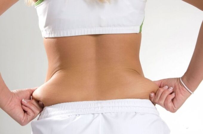 Fat on the stomach and two sides